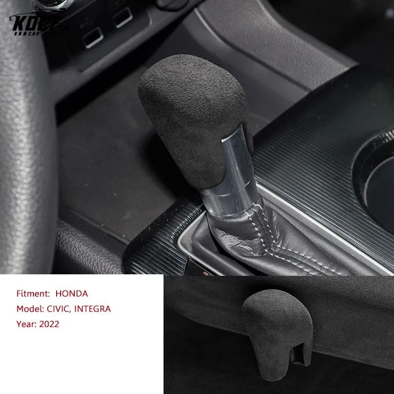 Suede Alcantara Interior Shift Knob, Center Console and Armrest Covers For 11th Gen 2022-Present Honda Civic and Integra