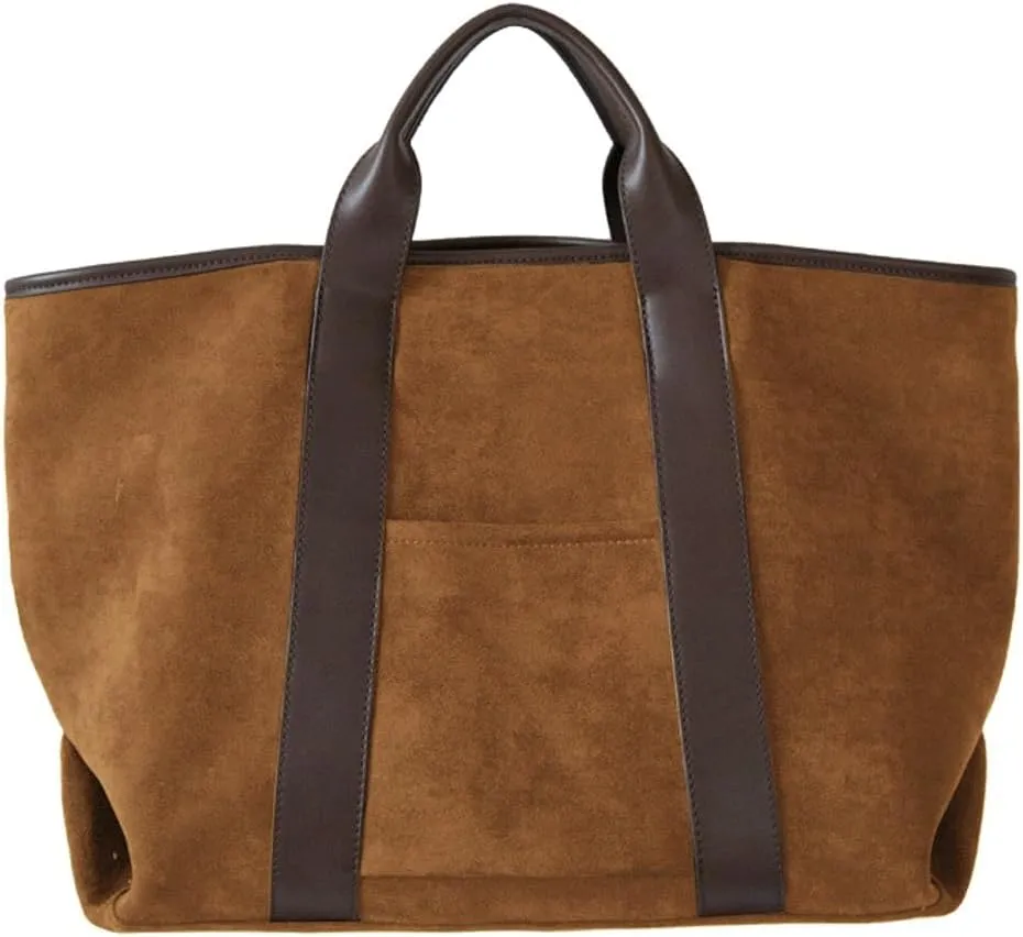 Suede Tote Bag for Women, Brown Suede Bag, Casual Work Bag Shoulder Underarm Bag Faux Suede Handbag Vintage Fall Bag 2024