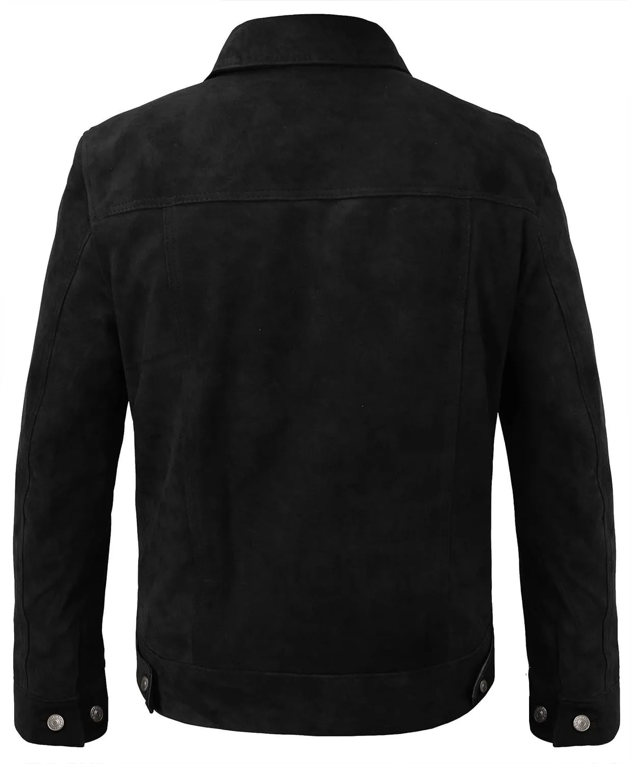 Suede Trucker Jacket Men - Mens Brown Western Style Cowboy Suede Leather Coat