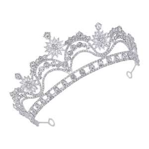 TENDYCOCO Crown Tiara Wedding Accessories Wedding Headpiece for Bride Bridal Hair Accessories Cosplay Accessories Birthday Accessories for Women Silver Rhinestones