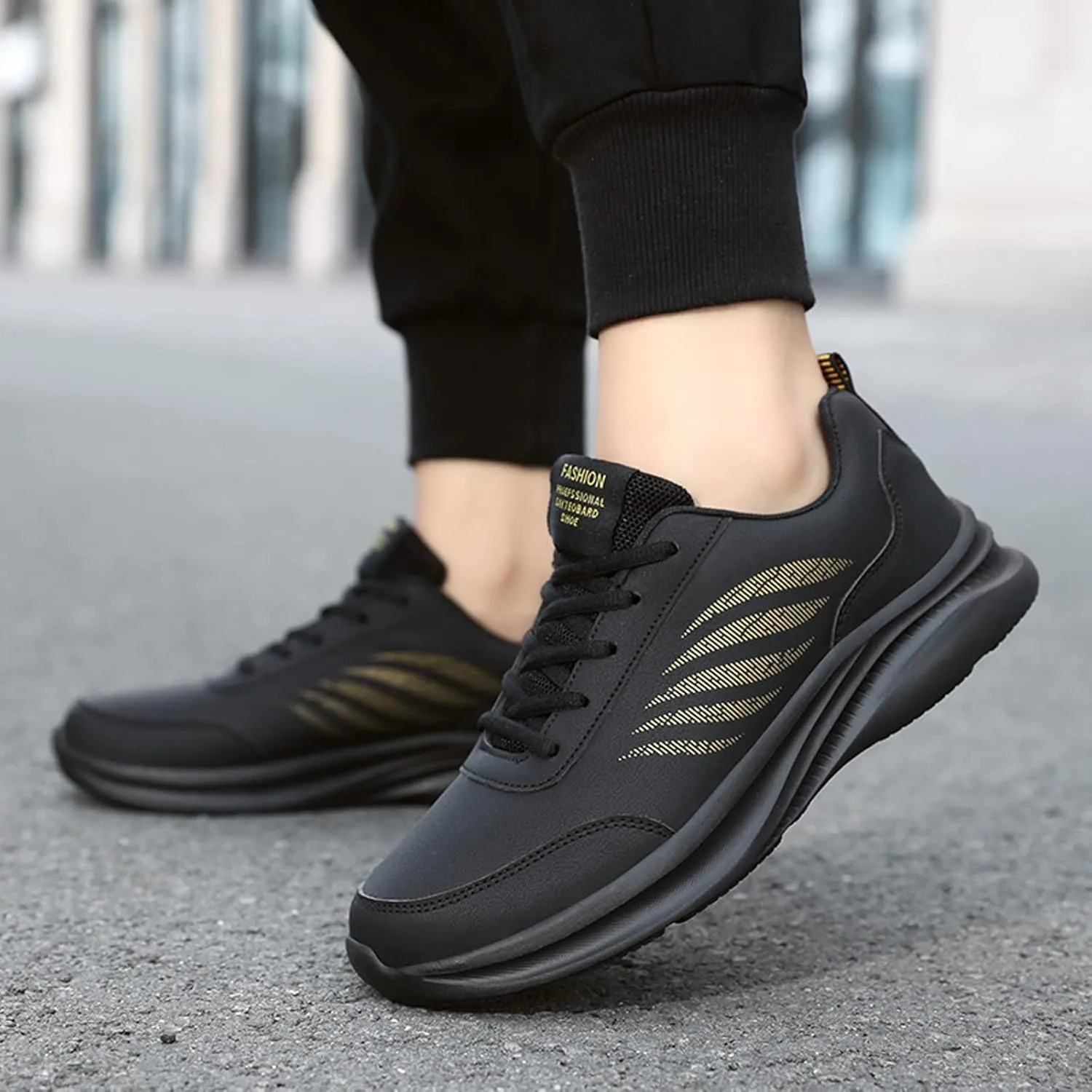 Tennis Shoes for Men Mens White Leather Sneakers Men's Supportive Running Shoes Athletic Sneakers for Men Comfortable Casual Walking Tennis New