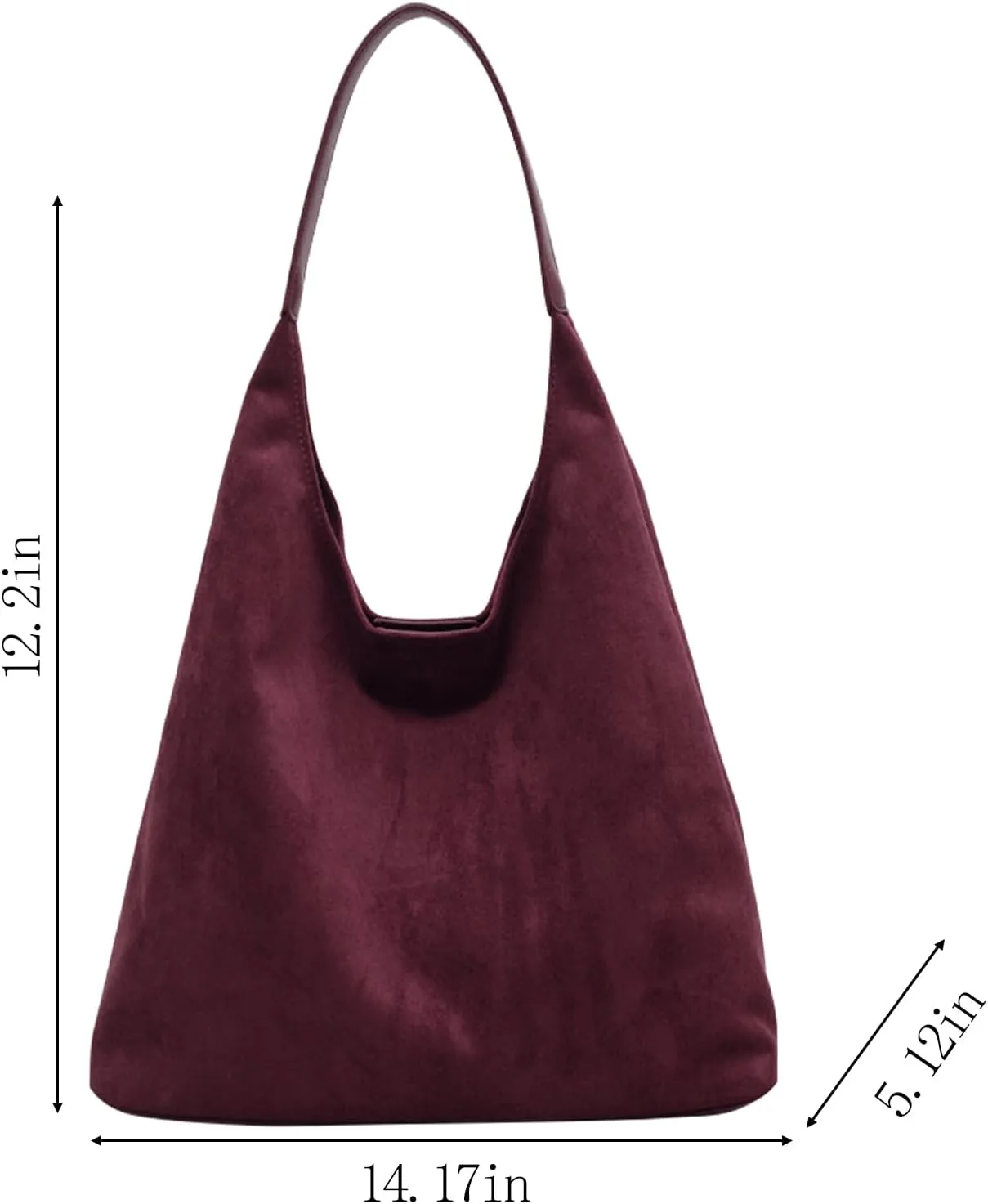Tote Bags for Women Suede Handbag Work Slouchy Bag Shoulder Hobo Bag Office Tote Handbag