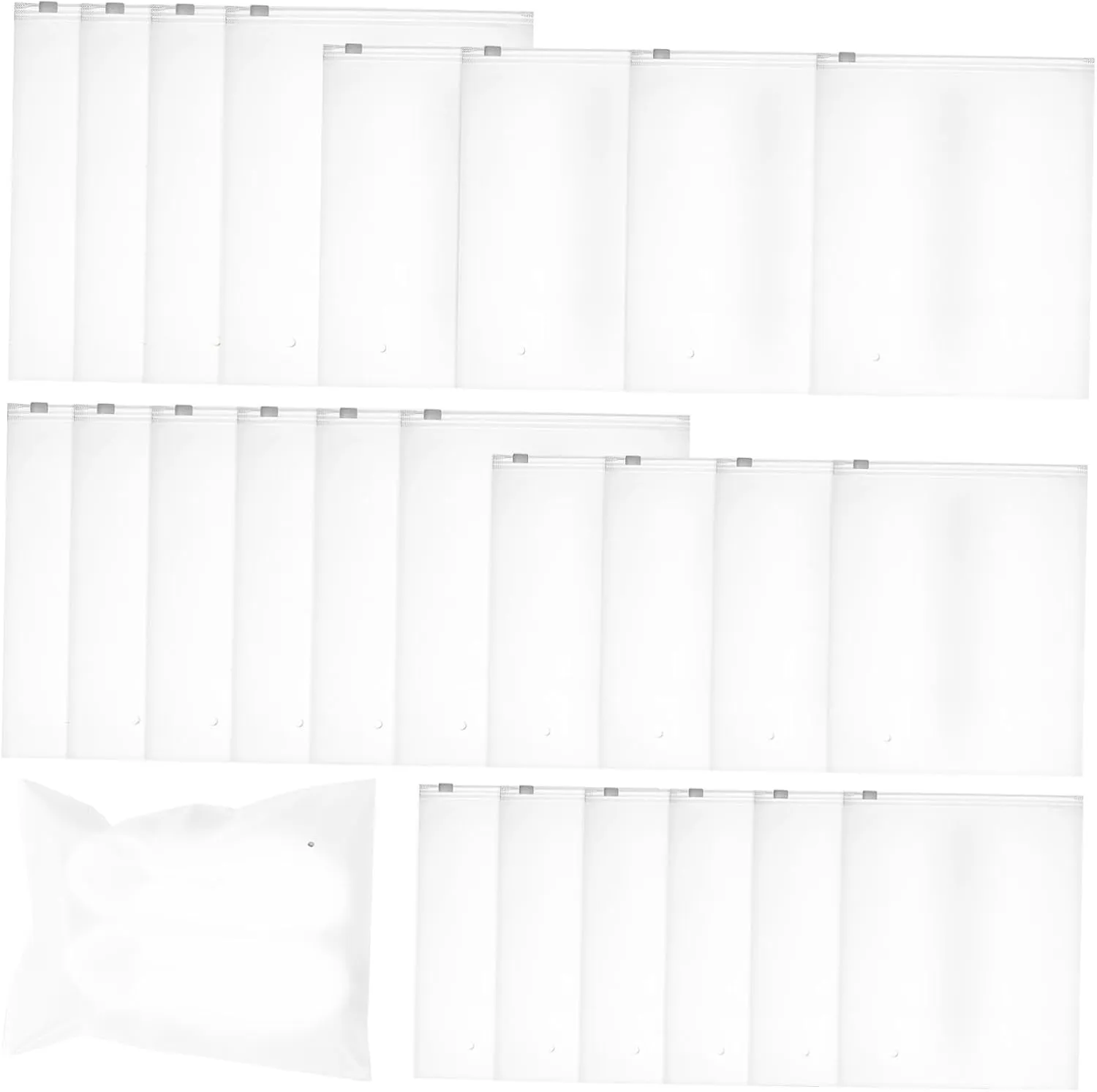Travel Sealed Bags 24 Pack Large Small Sizes Storage Bags for Clothes Underwear
