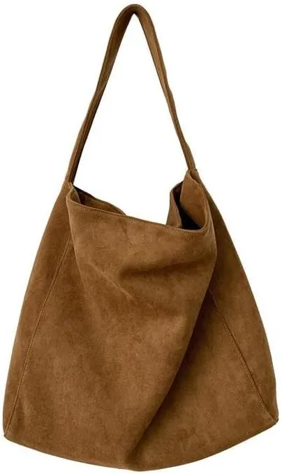 Trendy Womens Large Suede Tote Bag Shoulder Bags For Women Fall Underarm Bag Winter Hobo Bag Work Purses Travel Handbag