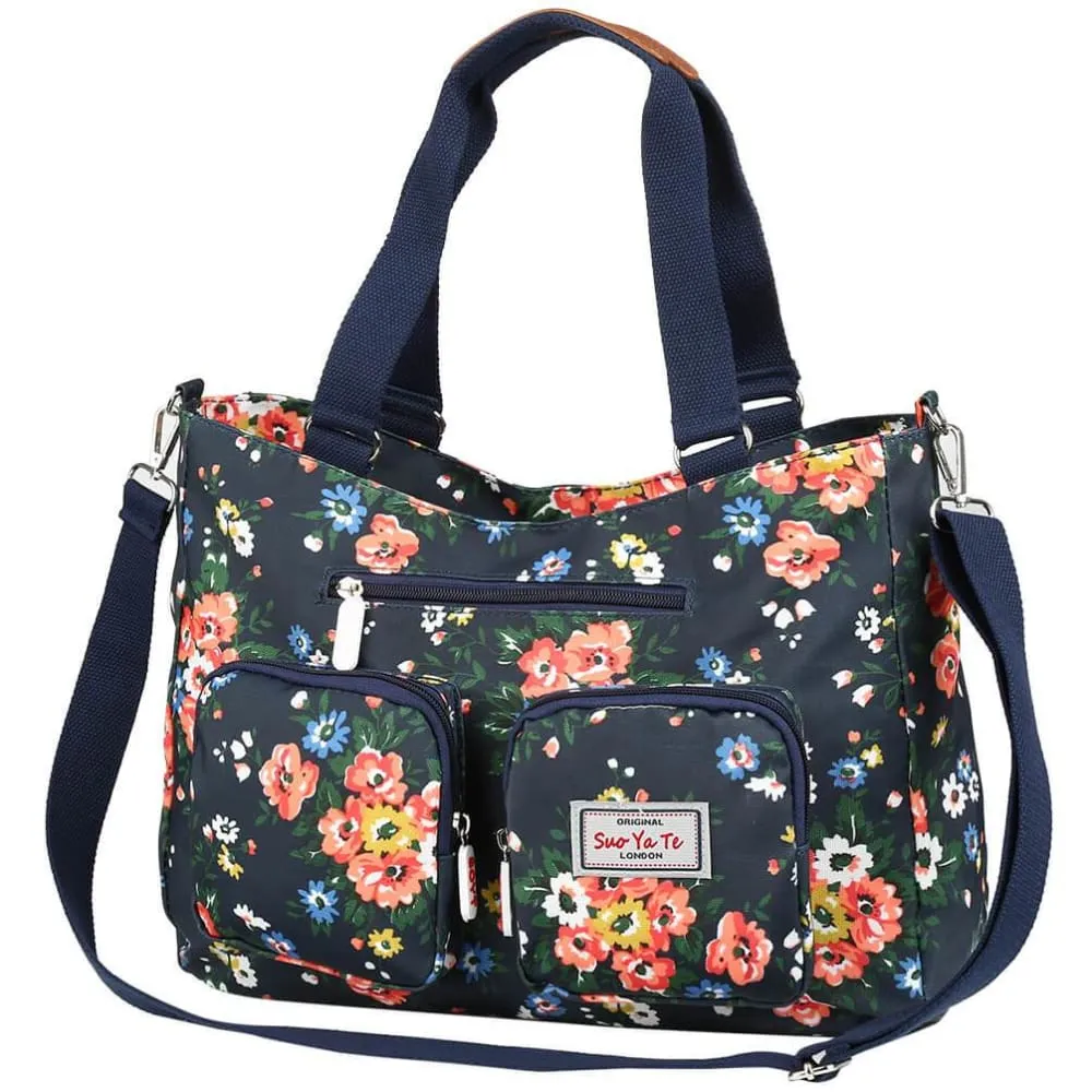 Vbiger Nylon Handbag Casual Messenger Bag Large-capacity Shoulder Bag Travel Tote Bag for Women