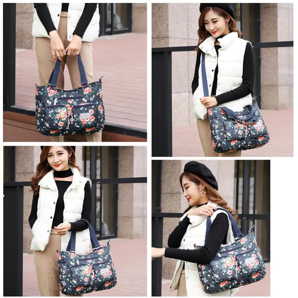Vbiger Nylon Handbag Casual Messenger Bag Large-capacity Shoulder Bag Travel Tote Bag for Women