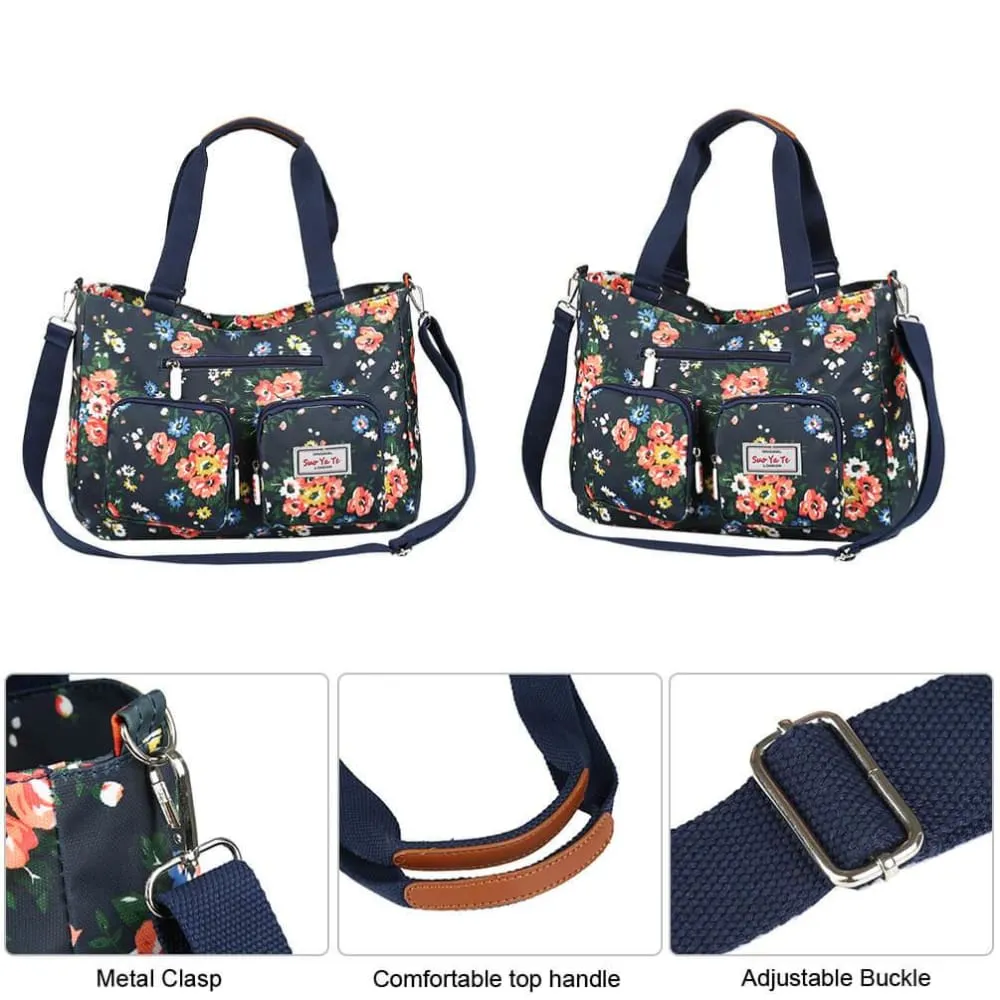 Vbiger Nylon Handbag Casual Messenger Bag Large-capacity Shoulder Bag Travel Tote Bag for Women