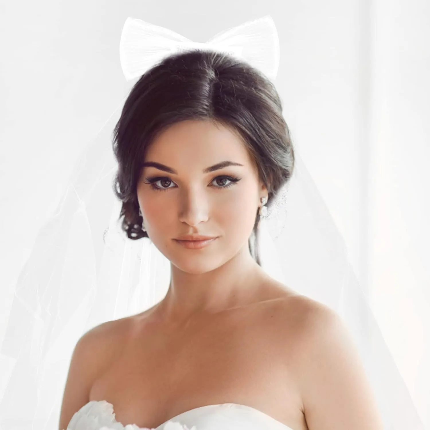 Veil White Wedding Dresses Accessories Bridal Accessories Bride Accessories Tiara for White Ribbon White