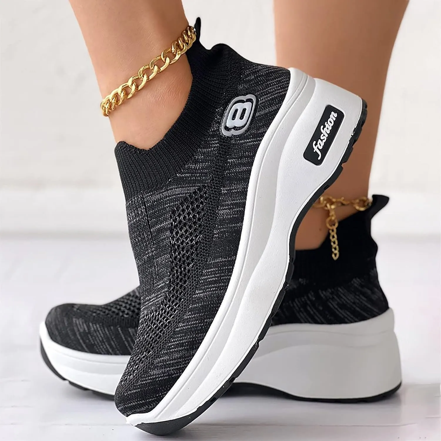 Walking Shoes Women Zapatillas De Tacon para Mujer Elegantes Canvas Shoes for Women Men High Top Lace Up Sneakers Women's Sneakers Size 8 Slip On Women Walking Shoes Sock Sneakers Mesh Slip On Air