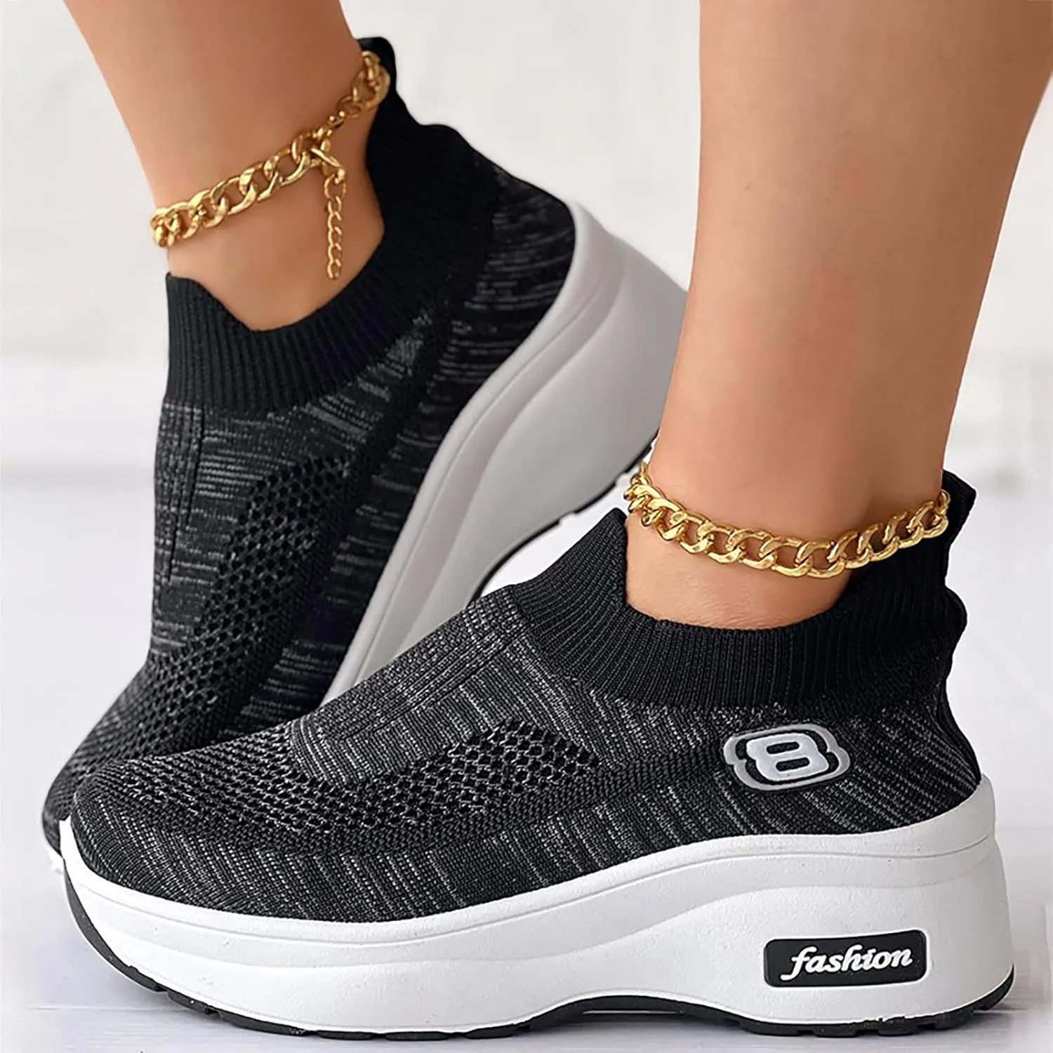 Walking Shoes Women Zapatillas De Tacon para Mujer Elegantes Canvas Shoes for Women Men High Top Lace Up Sneakers Women's Sneakers Size 8 Slip On Women Walking Shoes Sock Sneakers Mesh Slip On Air