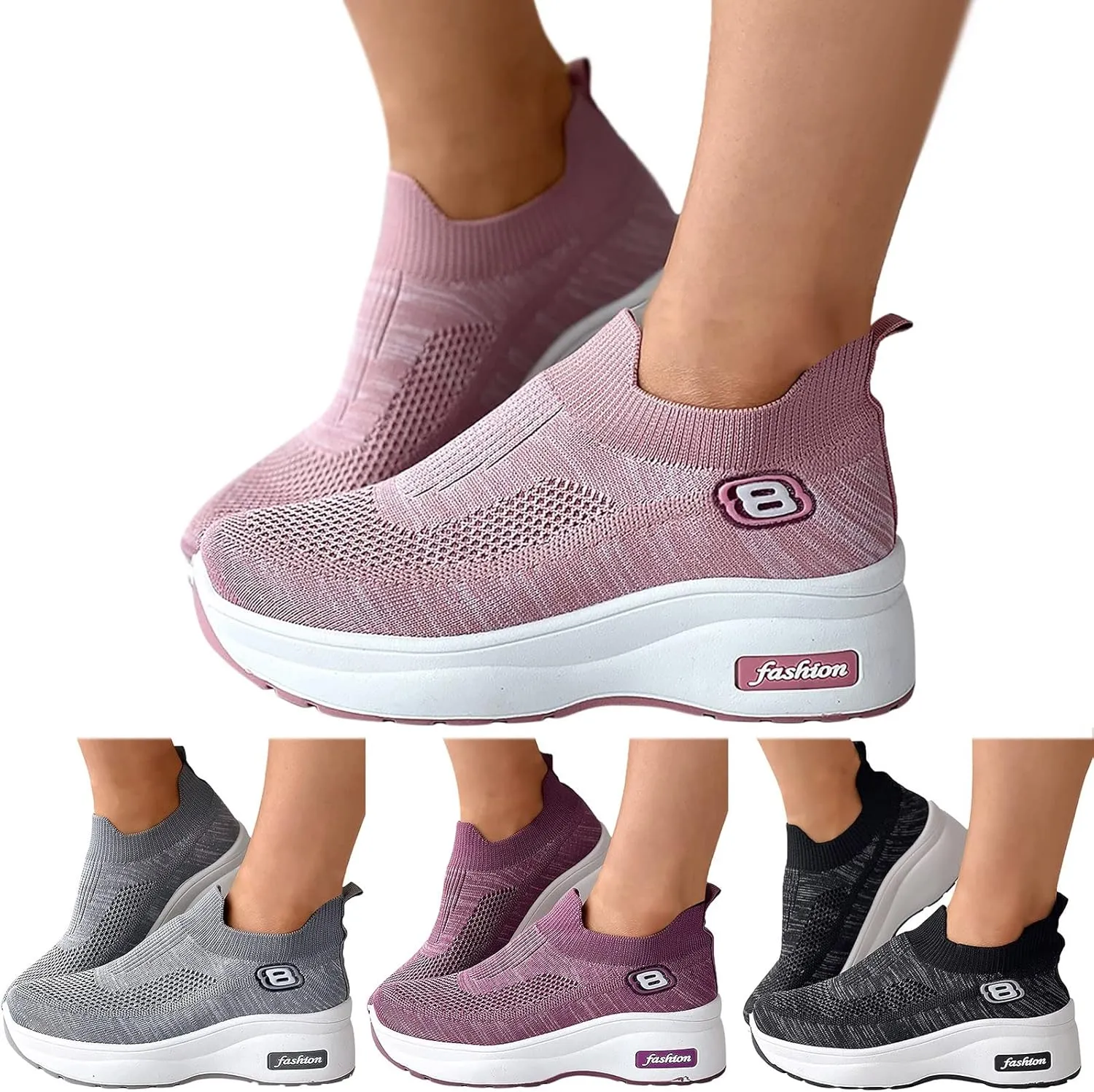 Walking Shoes Women Zapatillas De Tacon para Mujer Elegantes Canvas Shoes for Women Men High Top Lace Up Sneakers Women's Sneakers Size 8 Slip On Women Walking Shoes Sock Sneakers Mesh Slip On Air