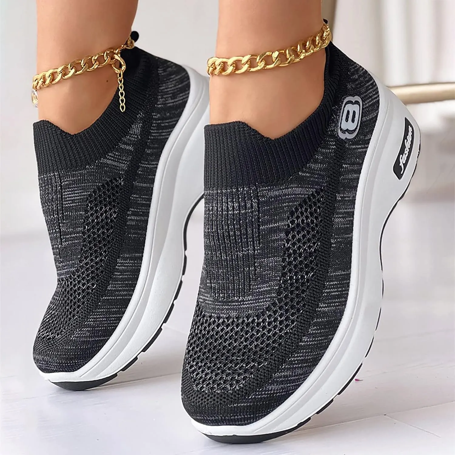Walking Shoes Women Zapatillas De Tacon para Mujer Elegantes Canvas Shoes for Women Men High Top Lace Up Sneakers Women's Sneakers Size 8 Slip On Women Walking Shoes Sock Sneakers Mesh Slip On Air