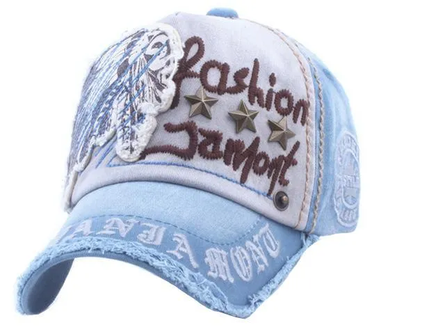 West Louis Embroidery Antique Style Baseball Cap