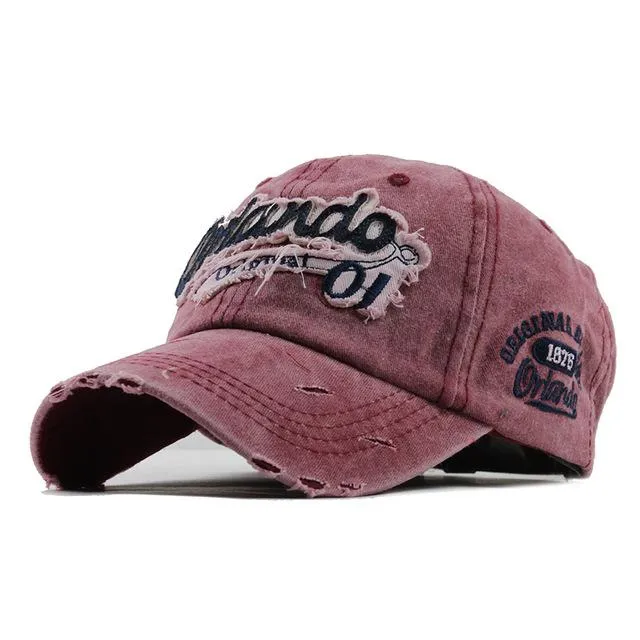 West Louis Vintage Gorras Letter Baseball CapS