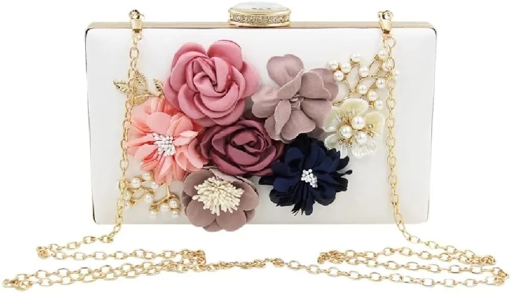 Women Clutch Bag Floral Party Purse Wedding Evening Handbags