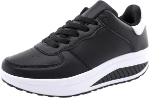Women Sneakers Black Woman's Non Slip Work Shoes Womens Sneakers Size 8 Wide Width Slip Ons Casual Slip On Platform Sneakers for Women Zapatos Doble Anchos De Mujer para Pies Con Juanetes