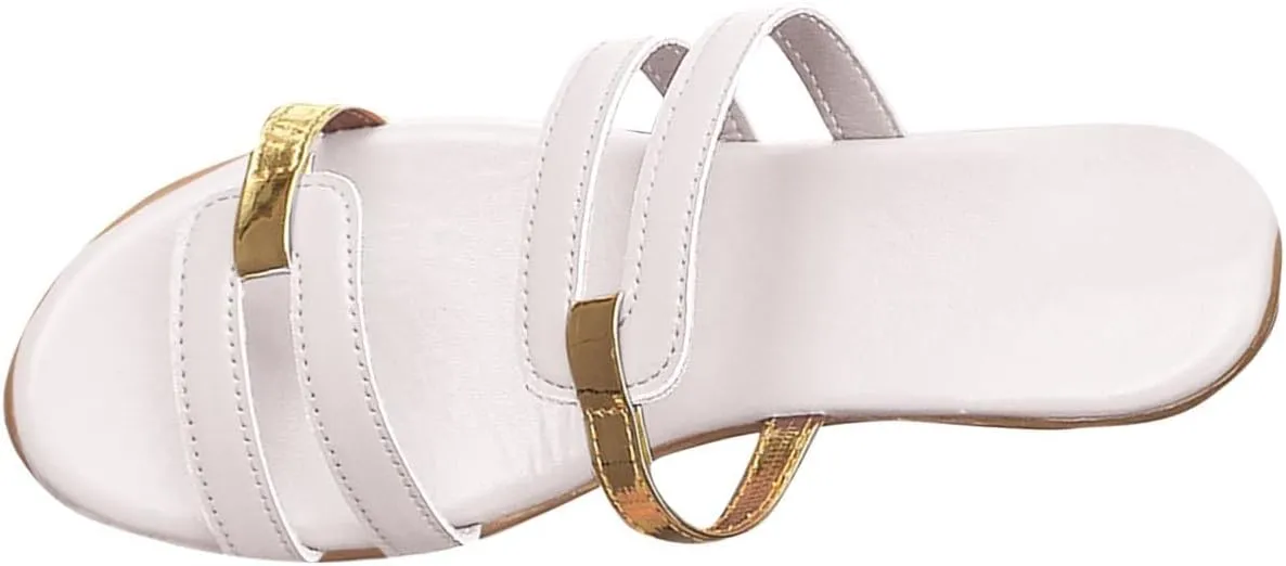 Women Summer Wedge Slides 2025 Casual Dressy Sandals Strappy Slip on Sandal Elegant Low Wedges Slippers