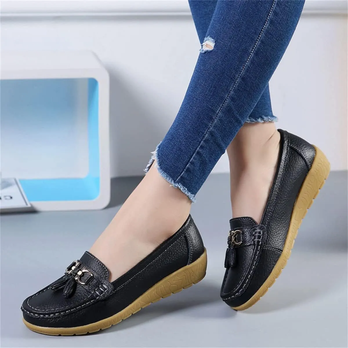 Women's Breathable Moccasins Shoes, Orthopedic Shoes for Women, Arch Support Moccasins