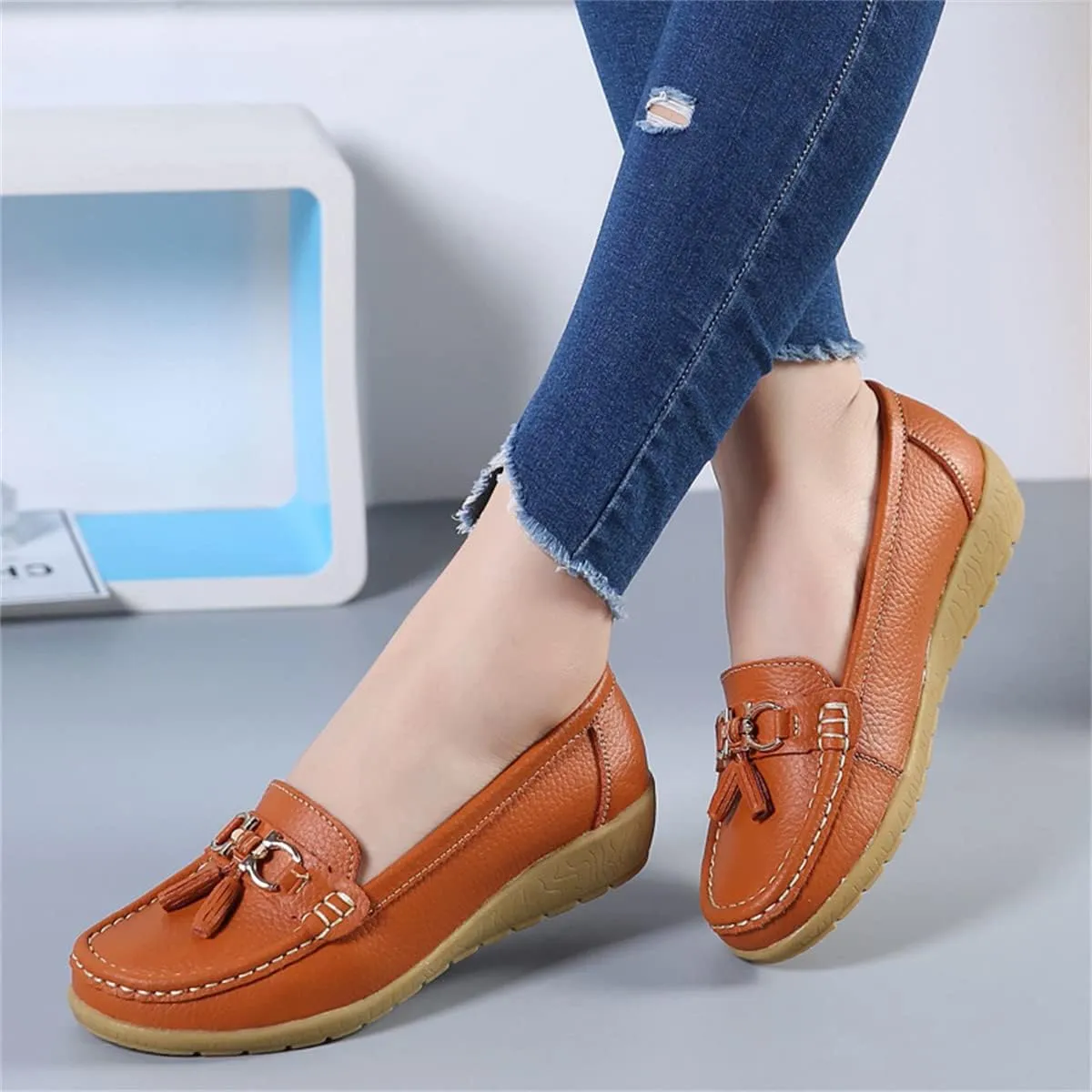 Women's Breathable Moccasins Shoes, Orthopedic Shoes for Women, Arch Support Moccasins