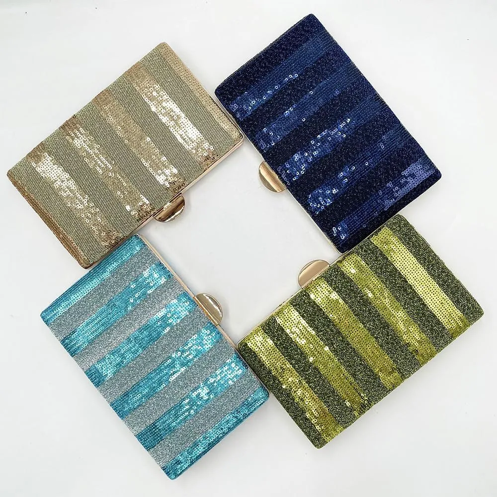 Womens Clutch Purse Evening with Shoulder Chain Pearl Sequins Women's Evening Handbags for Wedding Party Prom Red