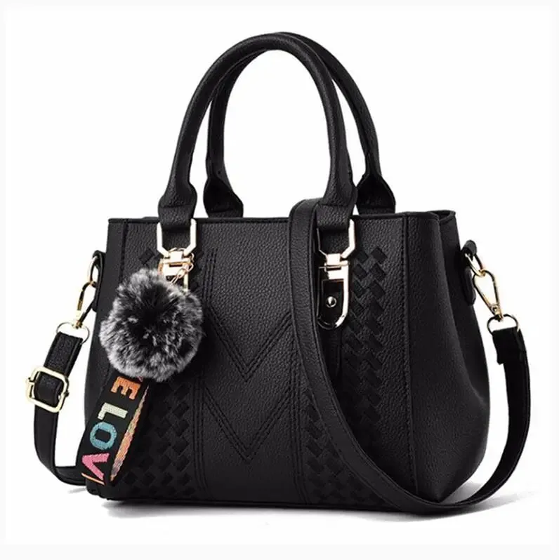 Womens Embroidery Leather Messenger Bag