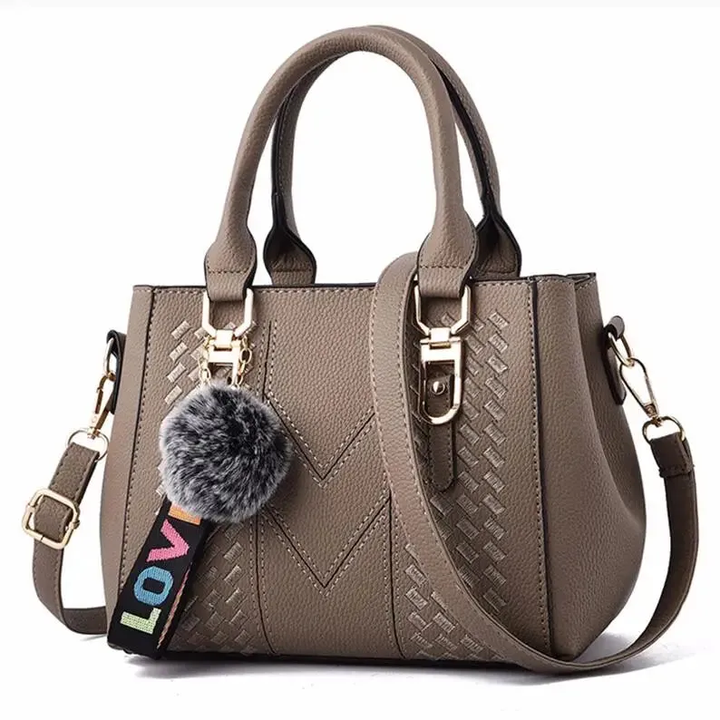 Womens Embroidery Leather Messenger Bag
