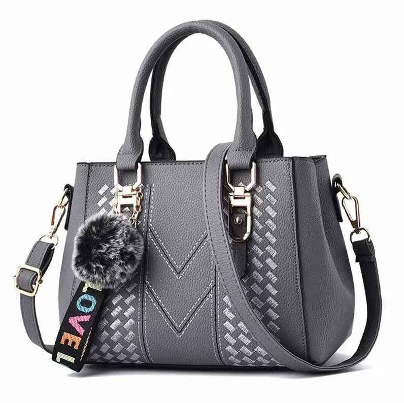 Womens Embroidery Leather Messenger Bag