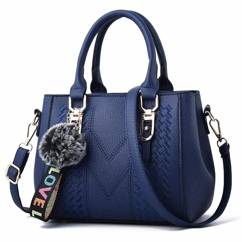 Womens Embroidery Leather Messenger Bag