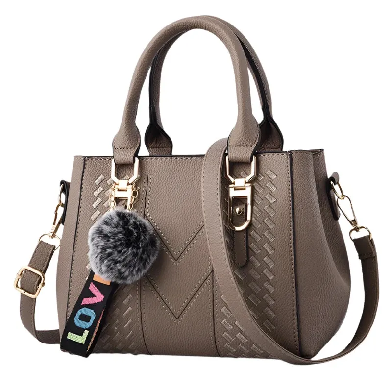 Womens Embroidery Leather Messenger Bag