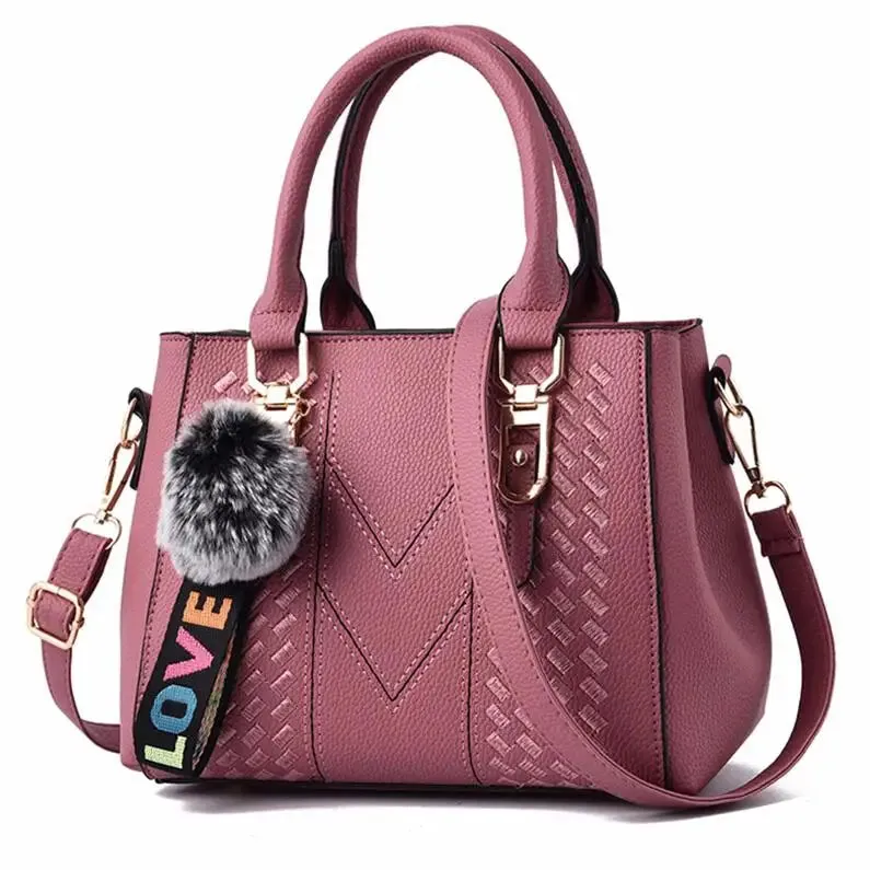 Womens Embroidery Leather Messenger Bag
