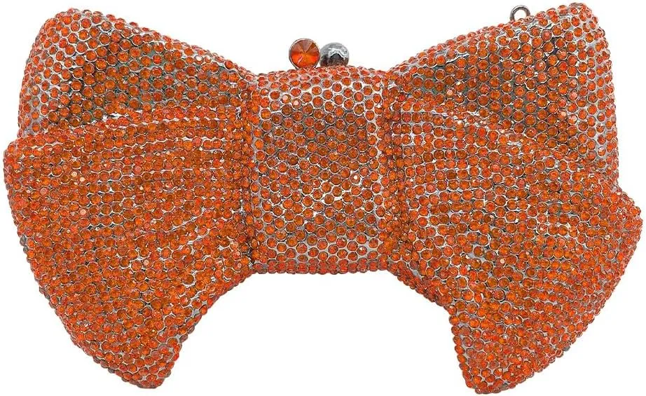 Women's Evening Handbags Luxury Purses and Handbags Rhinestone Wedding Clutch Purses for Women Diamond Purse Bow Red