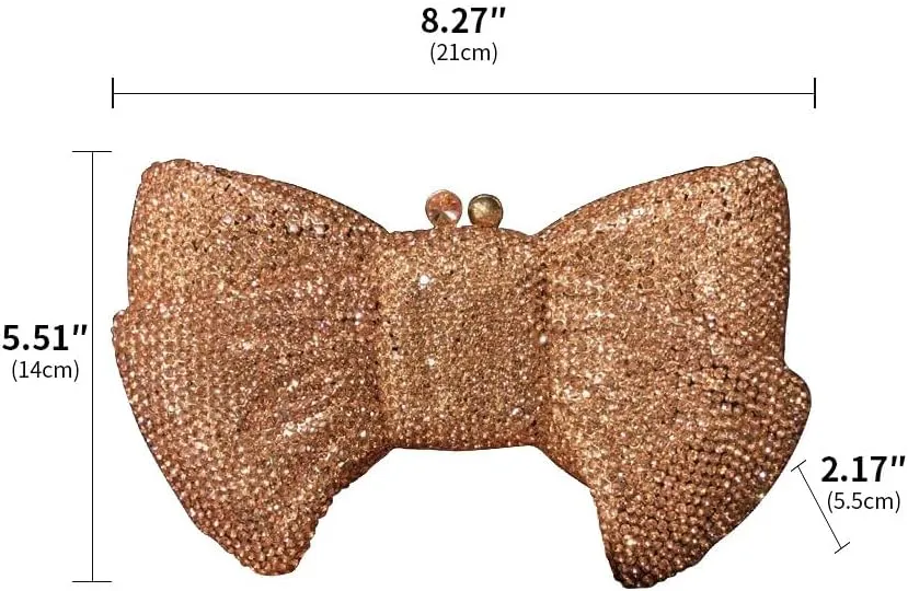Women's Evening Handbags Luxury Purses and Handbags Rhinestone Wedding Clutch Purses for Women Diamond Purse Bow Red