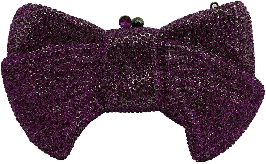Women's Evening Handbags Luxury Purses and Handbags Rhinestone Wedding Clutch Purses for Women Diamond Purse Bow Red