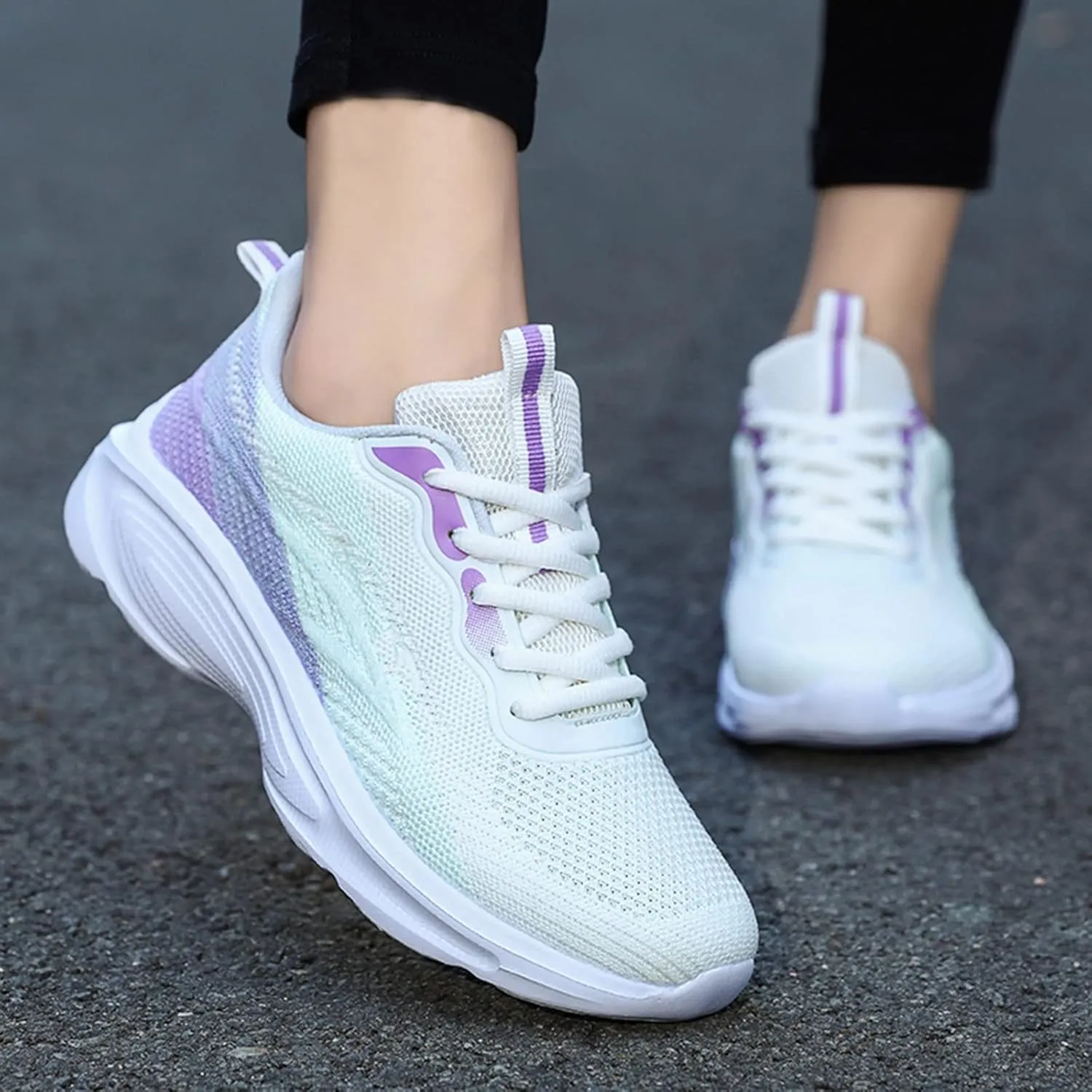 Women's Non Slip Comfortable Fashion Sneakers Slip on Lightweight Casual Tennis Sneakers Versatile Dress Shoe