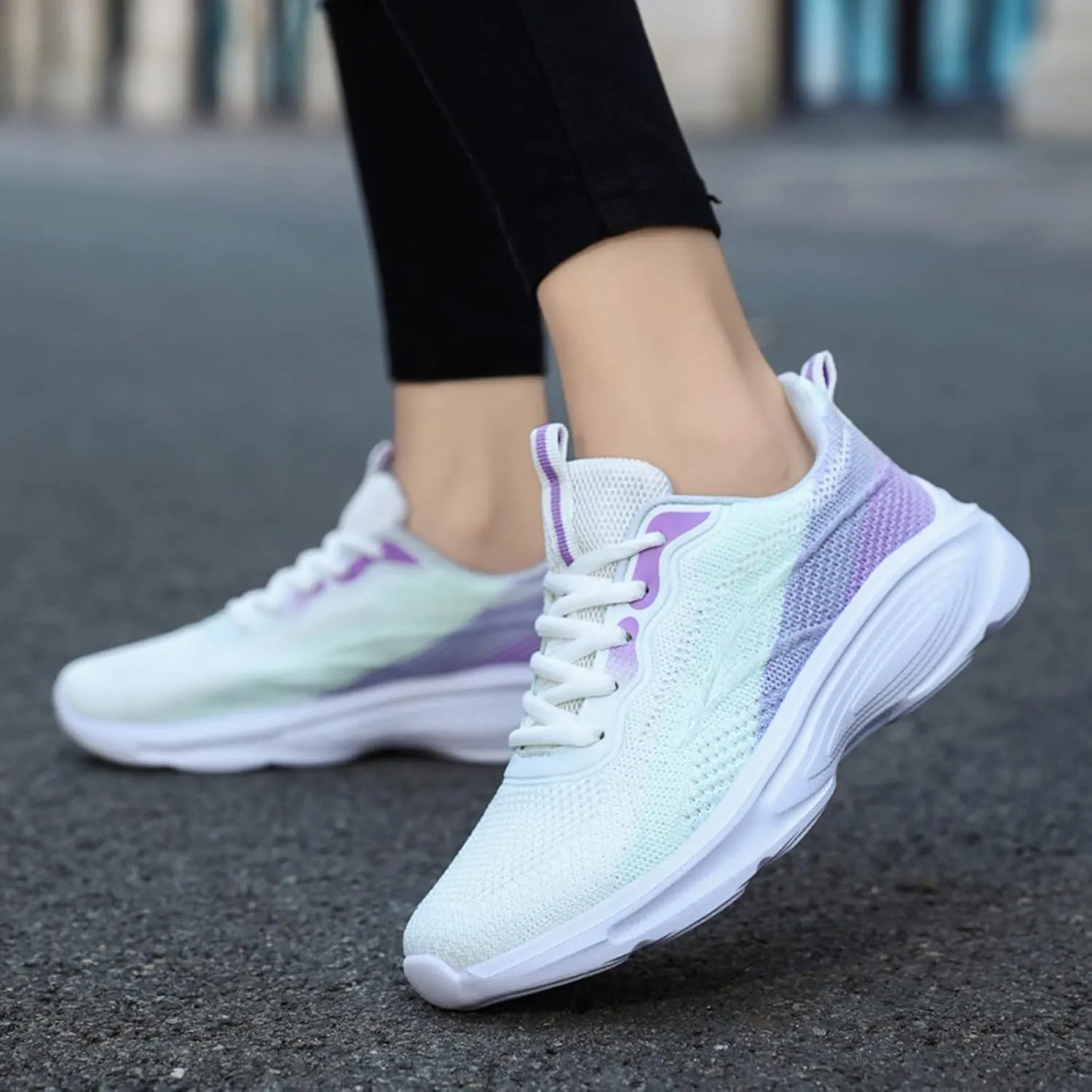 Women's Non Slip Comfortable Fashion Sneakers Slip on Lightweight Casual Tennis Sneakers Versatile Dress Shoe