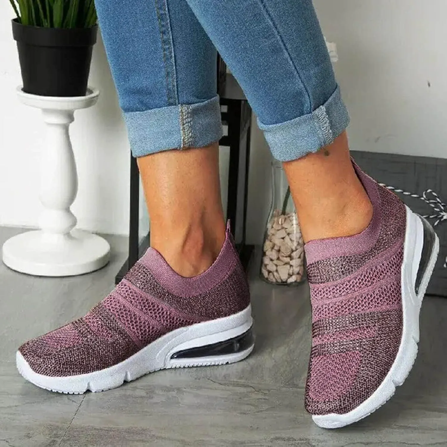 Womens Sneakers Size 11 Wide Width Zapatos De Trabajo para Mujeres Confortables Black Leather Non Slip Tennis Shoes Women Casual Sneakers for Women Outdoor Trainers Comfy Winter Dress Shoes for Women
