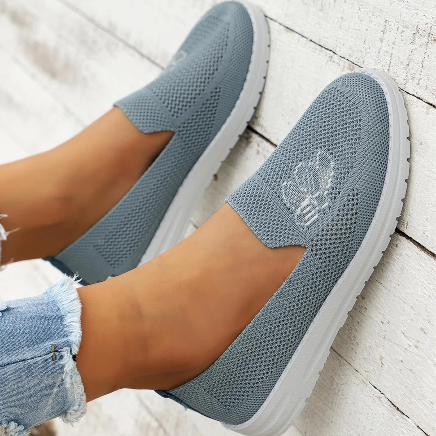 Womens Walking Shoes Slip On Slip On Sneakers Women Platform Womens Slip On Shoes Wide Width with Arch Support Running Shoes for Women Black and White Womens Black Sneakers Size 8 Wide