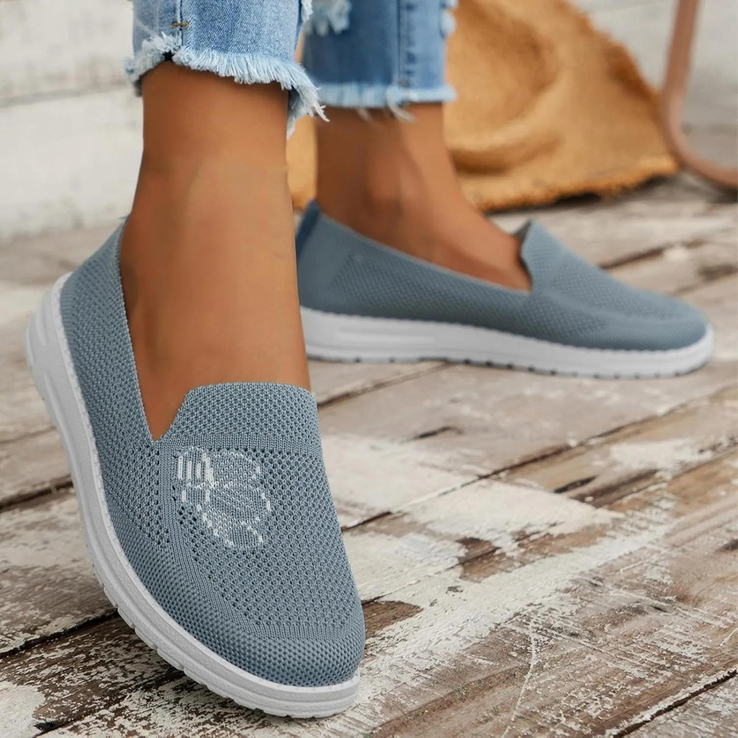 Womens Walking Shoes Slip On Slip On Sneakers Women Platform Womens Slip On Shoes Wide Width with Arch Support Running Shoes for Women Black and White Womens Black Sneakers Size 8 Wide