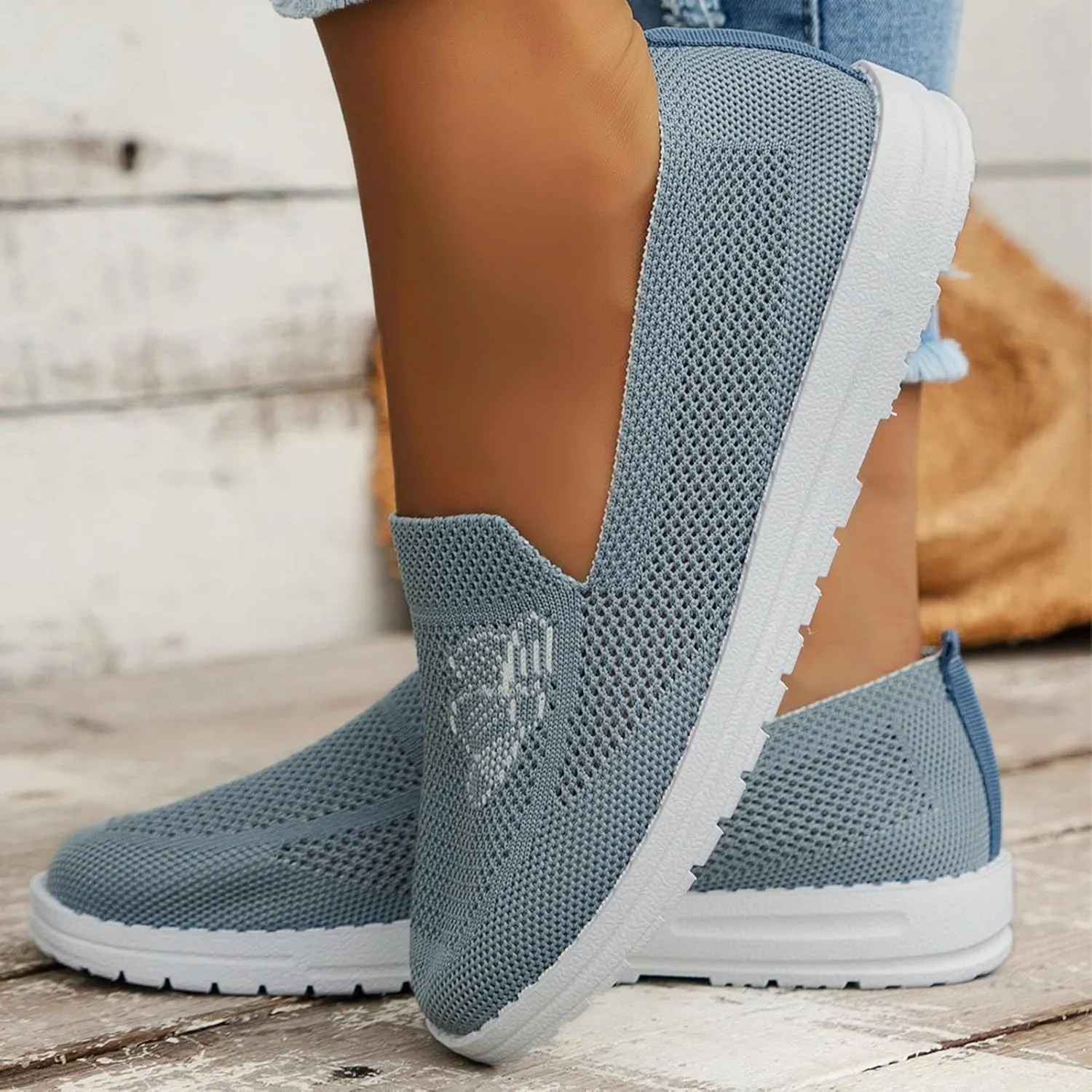 Womens Walking Shoes Slip On Slip On Sneakers Women Platform Womens Slip On Shoes Wide Width with Arch Support Running Shoes for Women Black and White Womens Black Sneakers Size 8 Wide