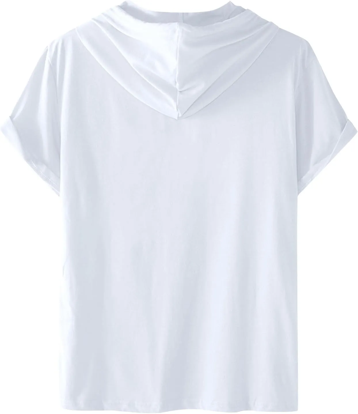 Ymosrh Men's Shirts Graphic Tees Short Sleeve Hooded T Shirts Lightweight Hoodie Pullover T Shirts Short, S-4XL