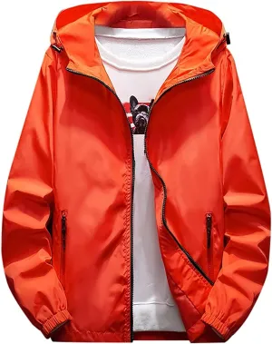 Ymosrh Men's Work Jackets Water Resistant Running Hiking Fishing Rain Coats Jacket Windbreaker Coats Outwear